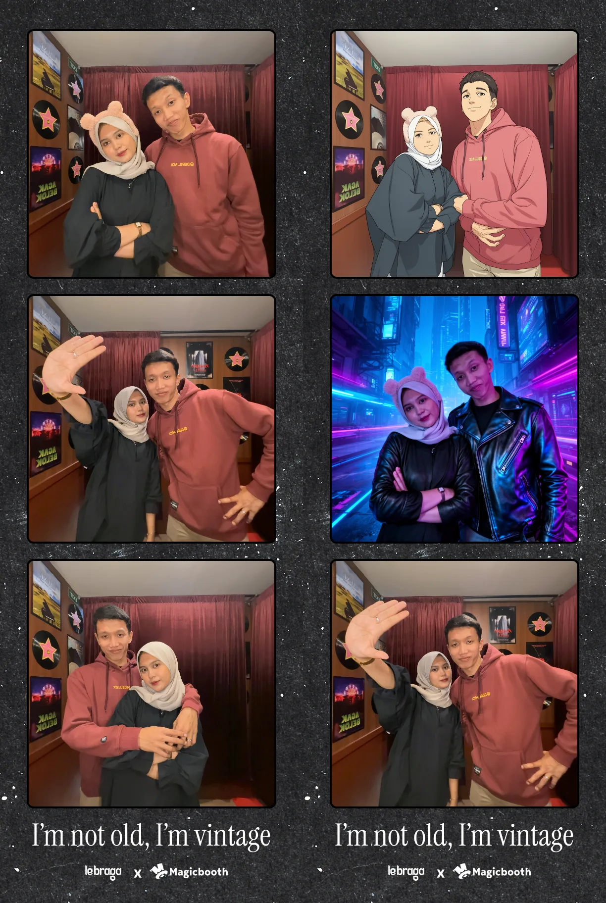 Contoh hasil foto Magicbooth di Le Braga