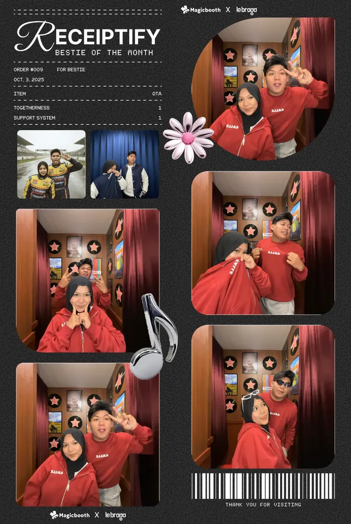 Contoh hasil strip photobooth untuk membaca kebutuhan output.