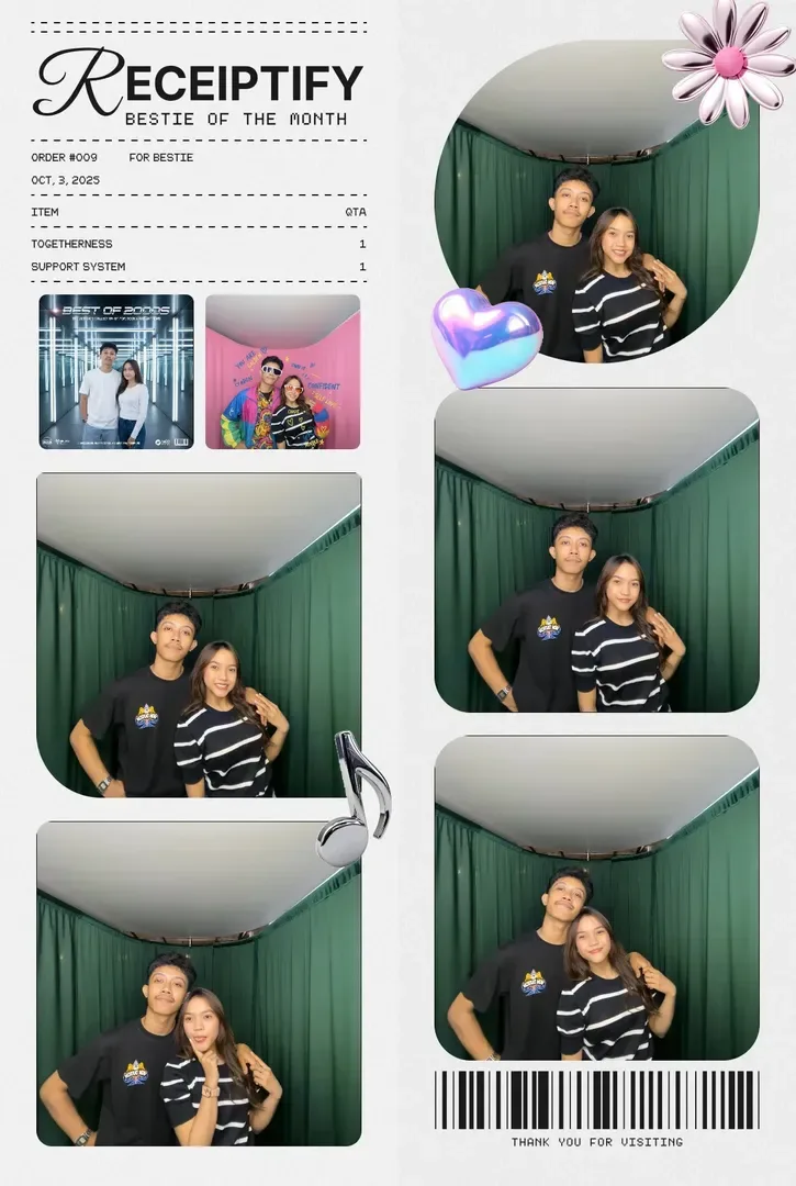Contoh strip foto Magicbooth untuk referensi frame wedding.
