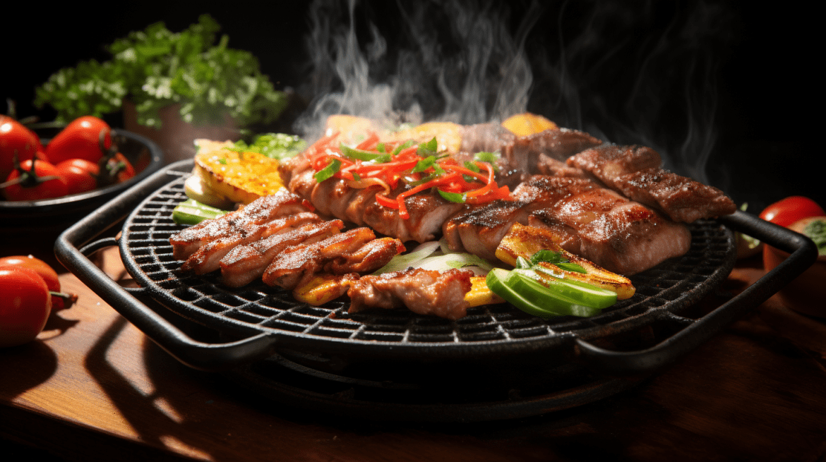 Gambar Samgyeopsal, makanan Korea