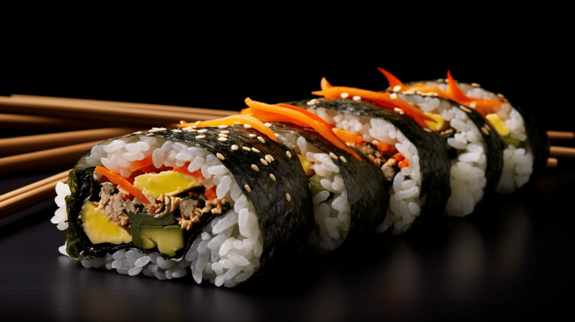 Gambar Gimbap, makanan Korea