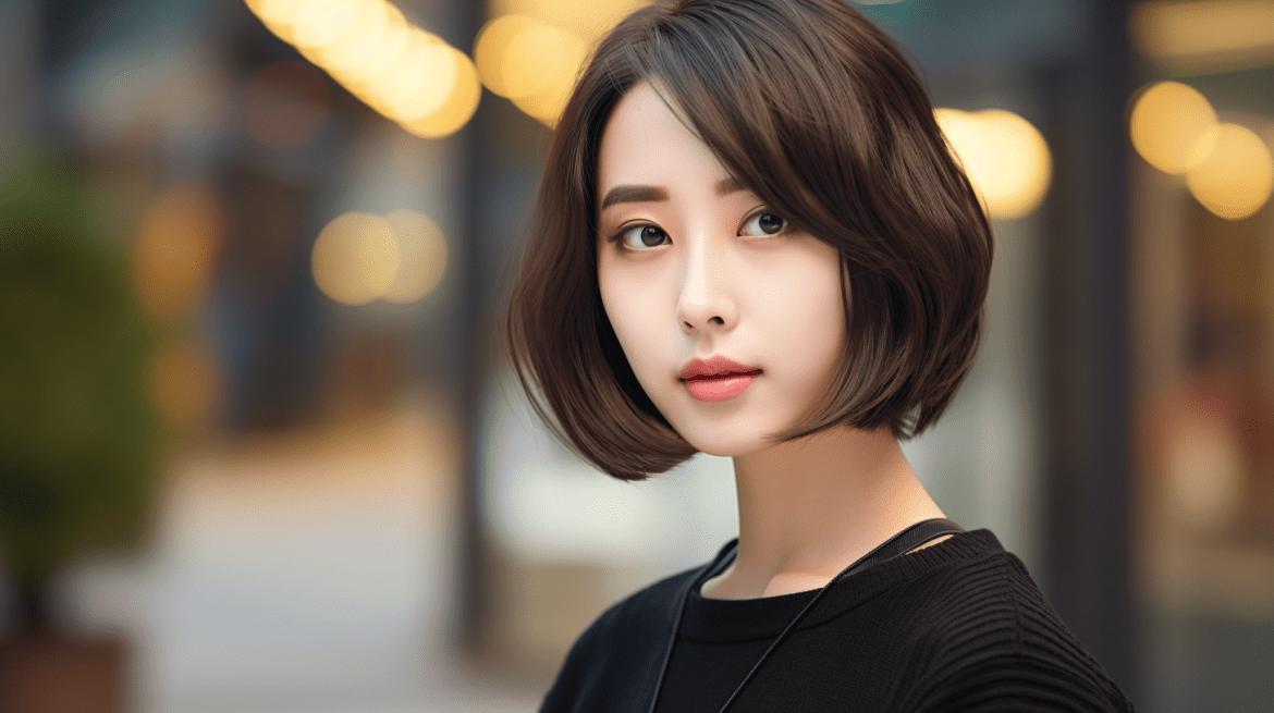 Model rambut bob pendek untuk wajah bulat