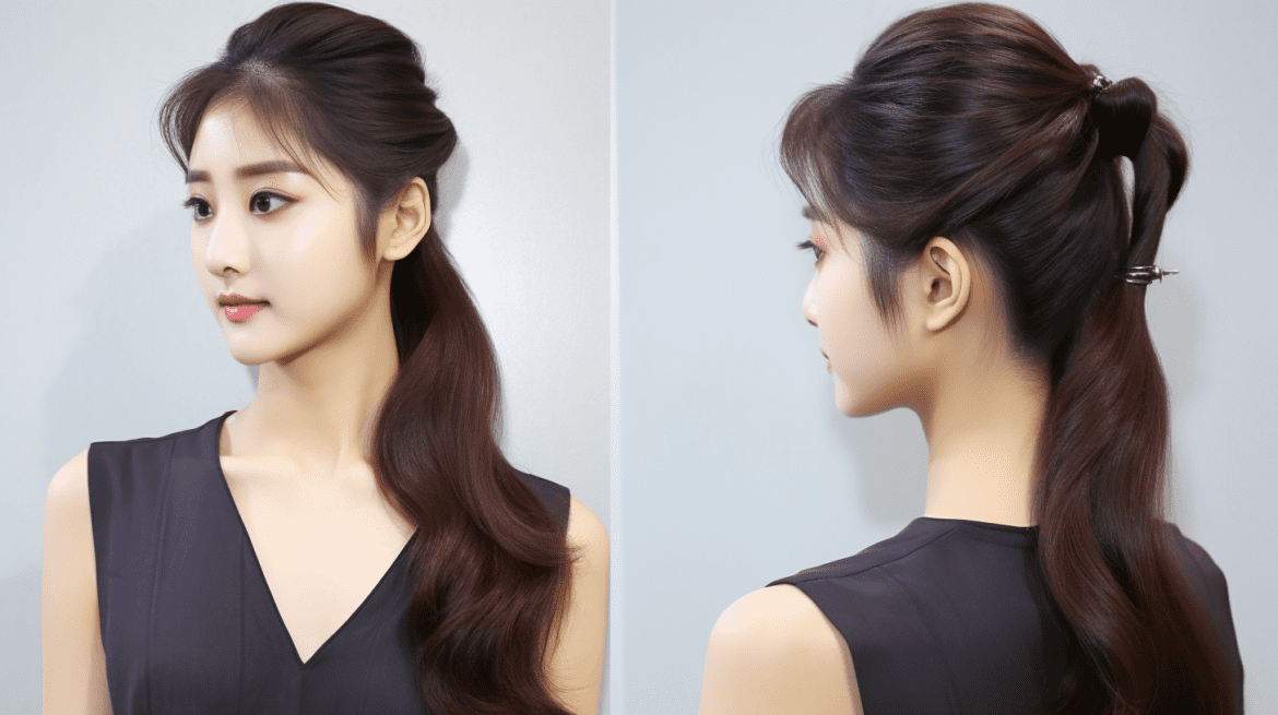 Foto gaya rambut ponytail ala Korea