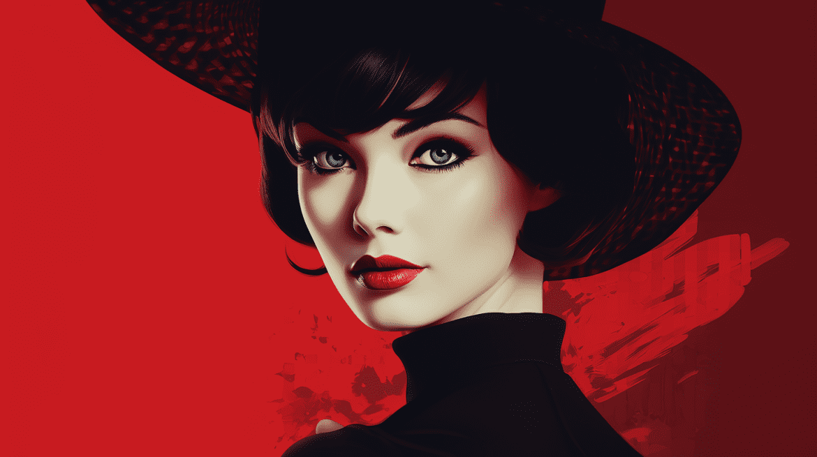 foto profil gaya retro wanita keren