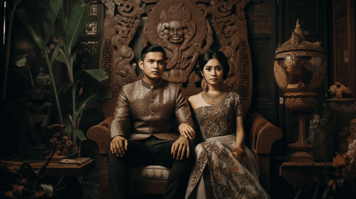Foto prewedding dengan tema adat