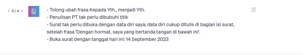 Langkah membuat surat lamaran kerja dengan ChatGPT - 2