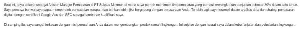 Contoh surat lamaran via email - 3