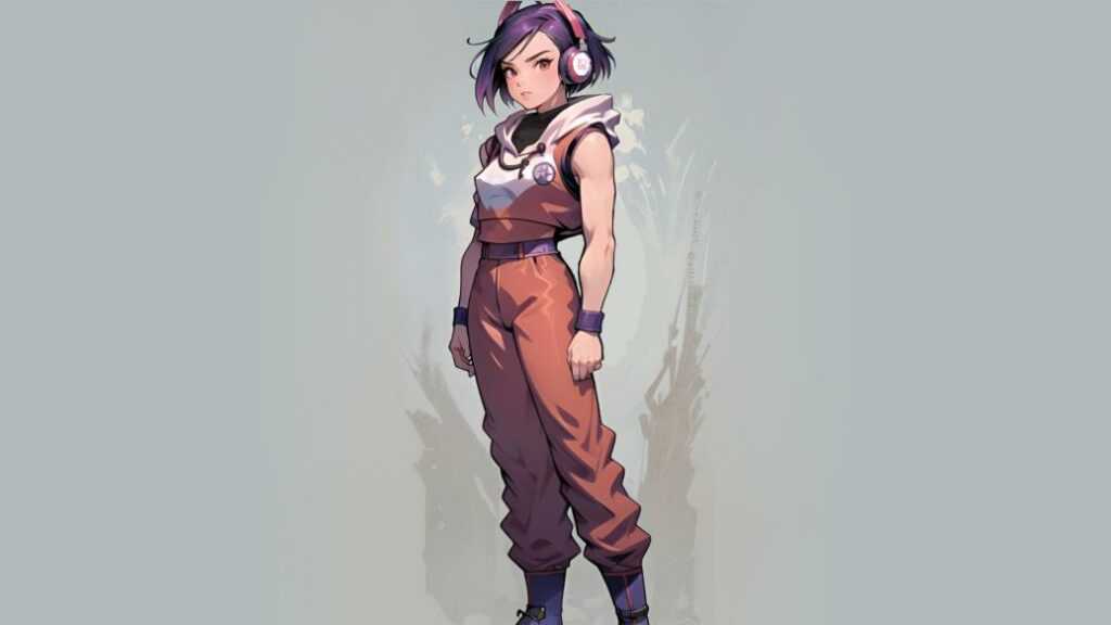 Ilustrasi Aruna AI cosplay menjadi karakter anime