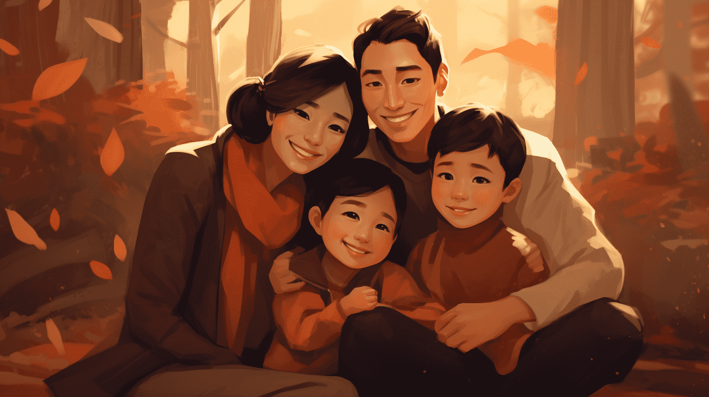 Ilustrasi ibu rumah tangga bahagia