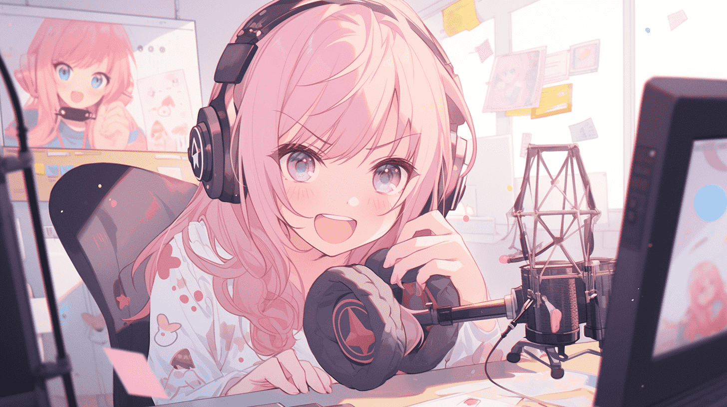 Ilustrasi Youtuber merekam video